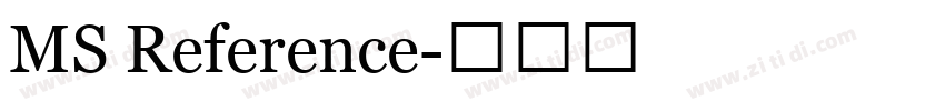 MS Reference字体转换